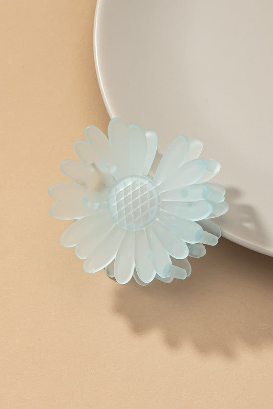 Frosty daisy flower hair claw clip - Jake J Shop