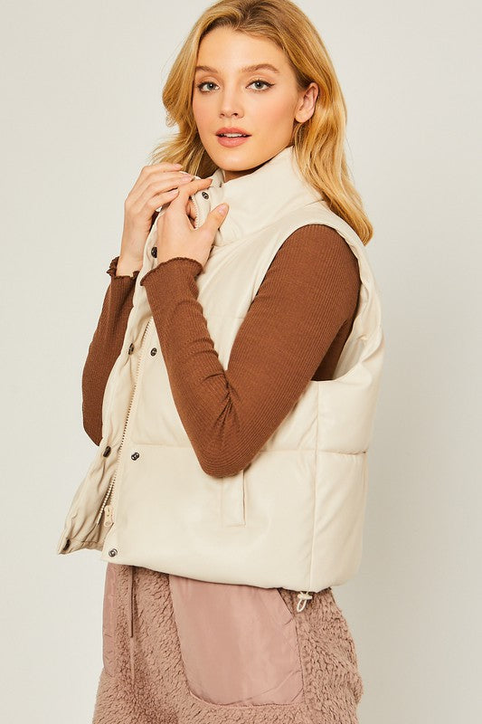 PU Padded Vest - Jake J Shop