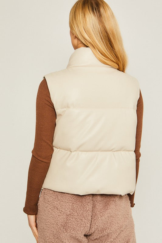 PU Padded Vest - Jake J Shop