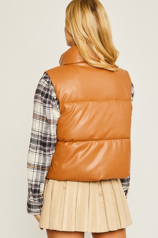 PU Padded Vest - Jake J Shop