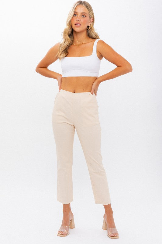 High-Waisted Crop Pants - Jake J Shop