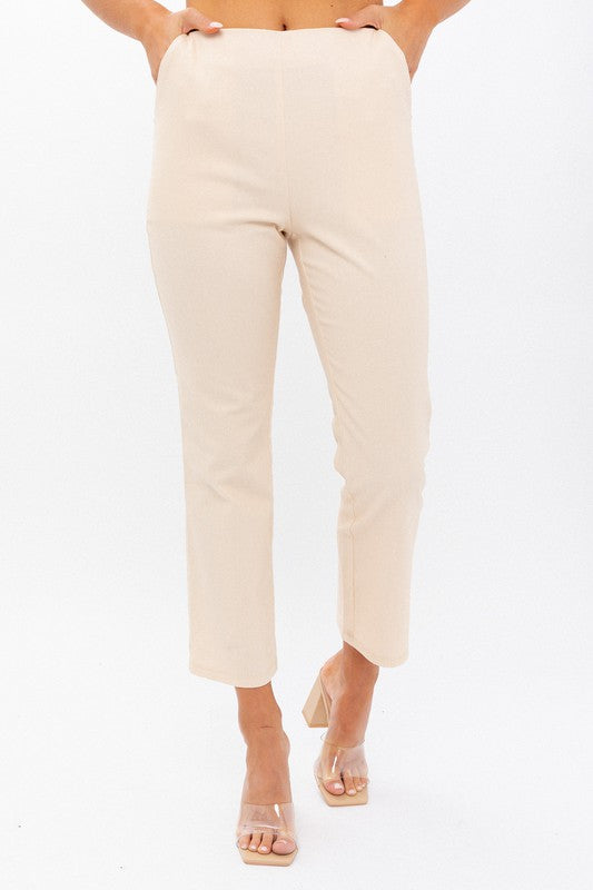 High-Waisted Crop Pants - Jake J Shop