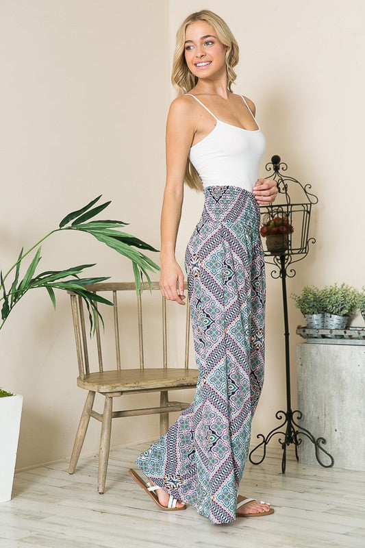 Smocked Wide Leg Pants - Jake J Shop