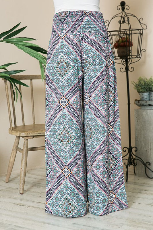 Smocked Wide Leg Pants - Jake J Shop