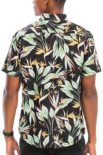 Hawaiian Print Button Down Shirt - Jake J Shop