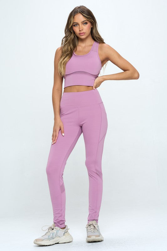 Women's Two Piece Activewear Set Cut Out Detail - Jake J Shop