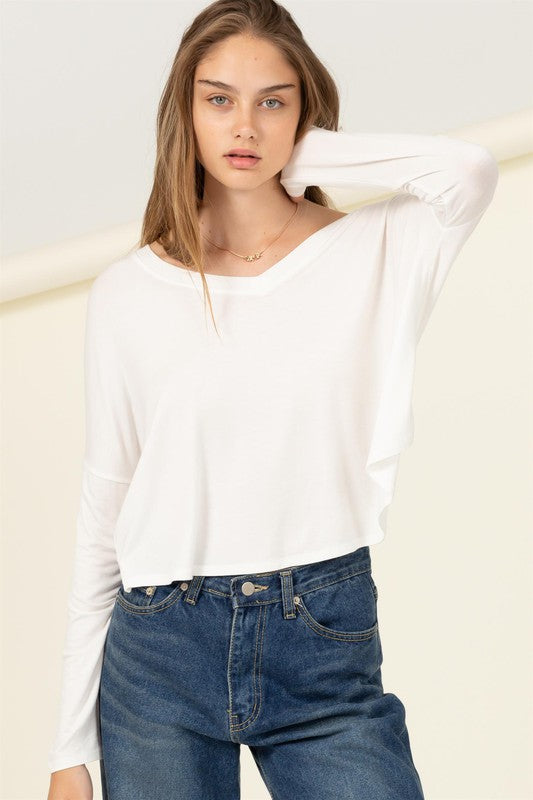 Love Me Right V Neck Loose Fit Top - Jake J Shop