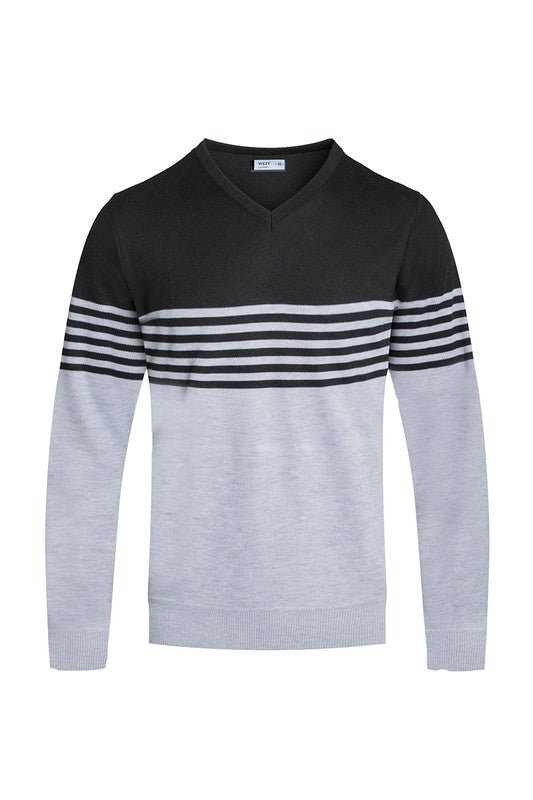 Weiv Mens Knit VNeck Pullover Sweater - Jake J Shop