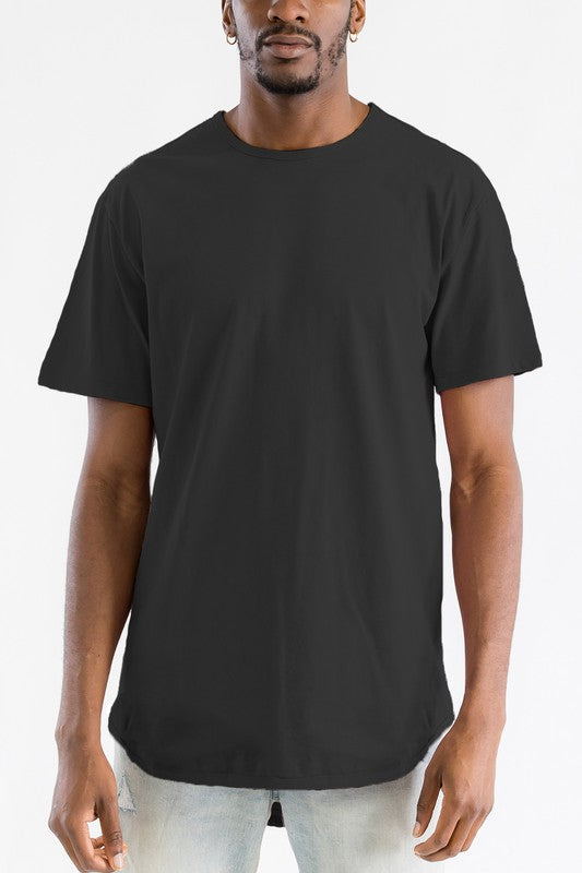 Extended Scallop Round Neck Tshirt - Jake J Shop