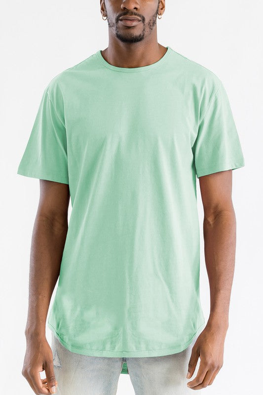 Extended Scallop Round Neck Tshirt - Jake J Shop