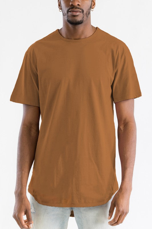 Extended Scallop Round Neck Tshirt - Jake J Shop