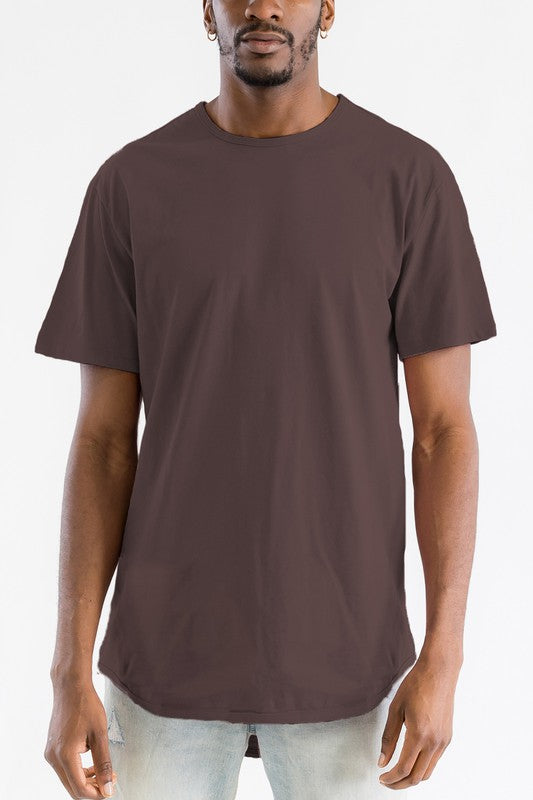 Extended Scallop Round Neck Tshirt - Jake J Shop