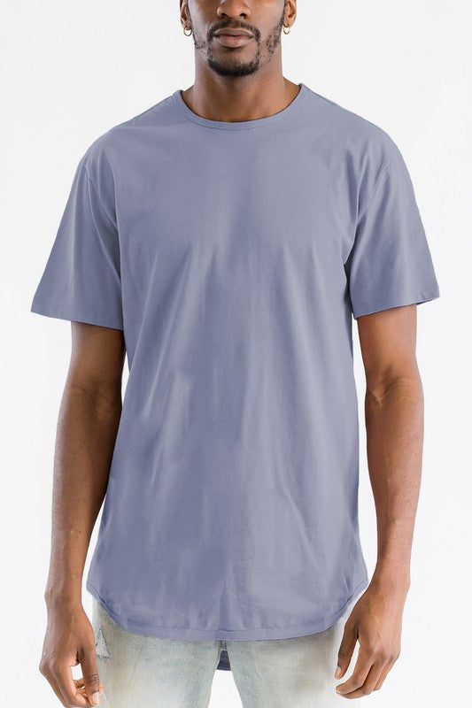 Extended Scallop Round Neck Tshirt - Jake J Shop