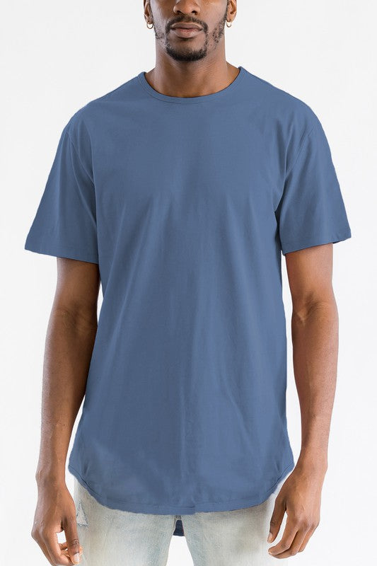 Extended Scallop Round Neck Tshirt - Jake J Shop