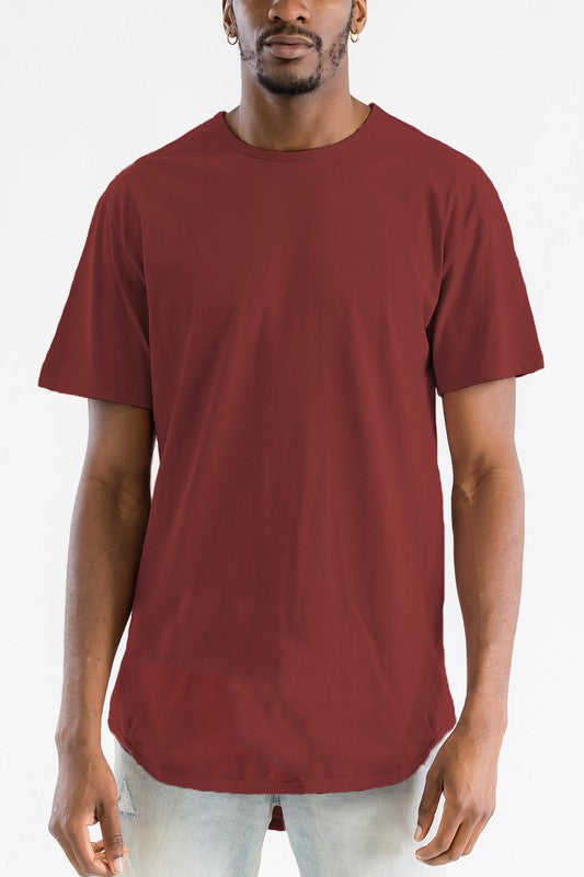 Extended Scallop Round Neck Tshirt - Jake J Shop