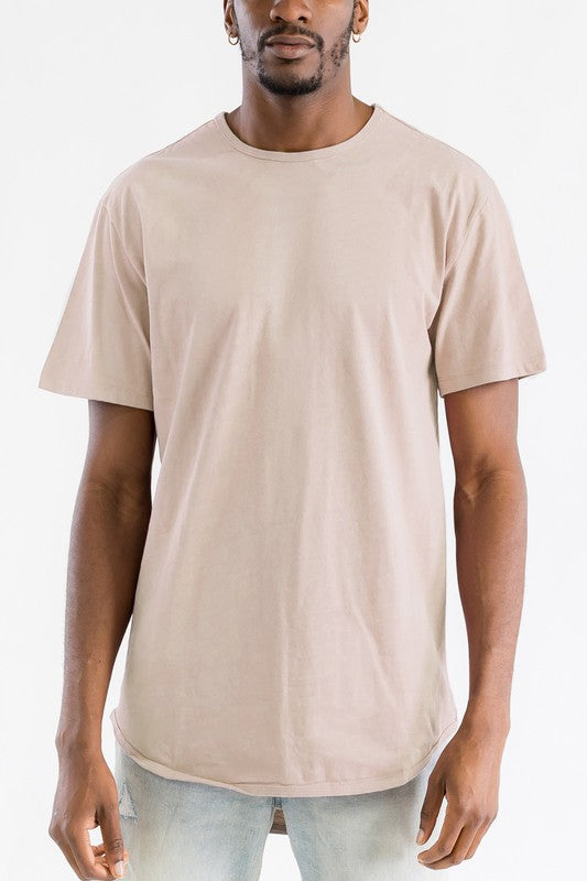 Extended Scallop Round Neck Tshirt - Jake J Shop