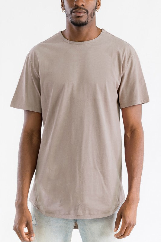 Extended Scallop Round Neck Tshirt - Jake J Shop