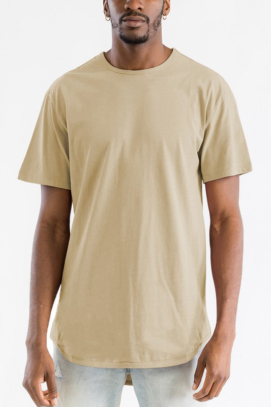 Extended Scallop Round Neck Tshirt - Jake J Shop