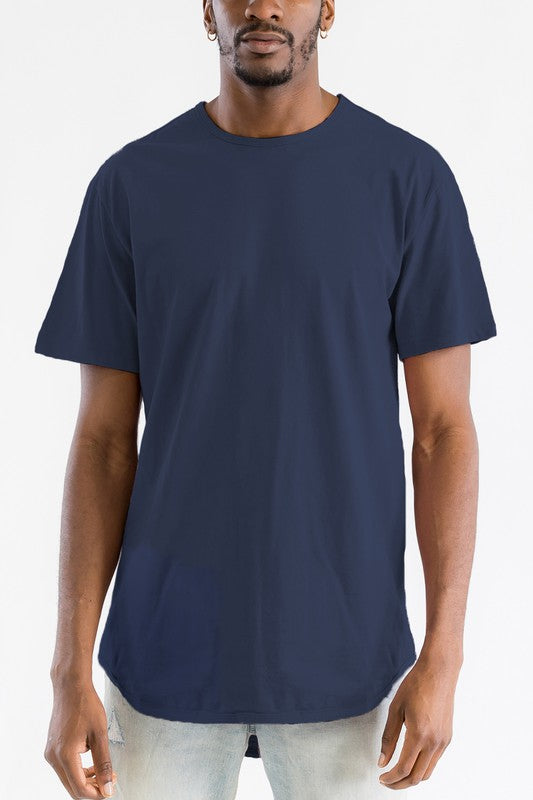 Extended Scallop Round Neck Tshirt - Jake J Shop