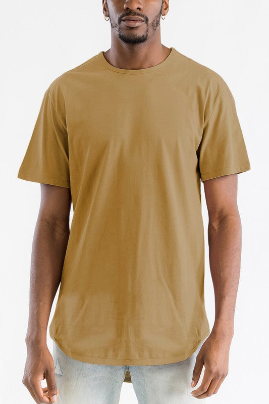 Extended Scallop Round Neck Tshirt - Jake J Shop