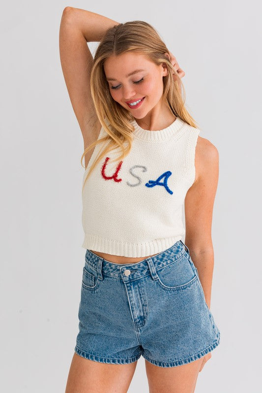 USA Knit Tank Top - Jake J Shop