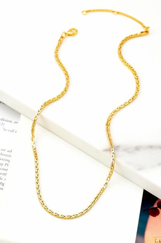 Real gold dipped braided chain necklace - Jake J Shop