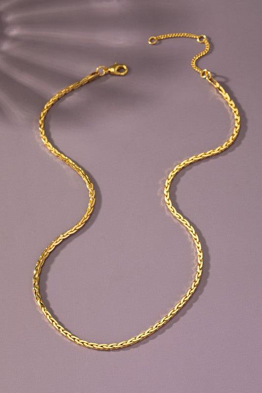 Real gold dipped braided chain necklace - Jake J Shop