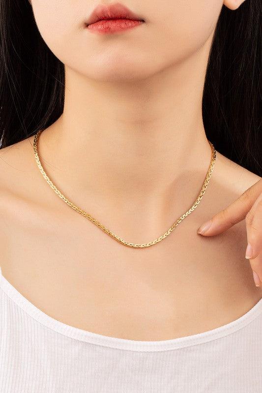 Real gold dipped braided chain necklace - Jake J Shop