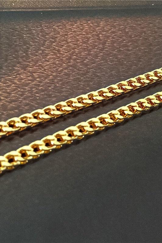 Real gold dipped braided chain necklace - Jake J Shop