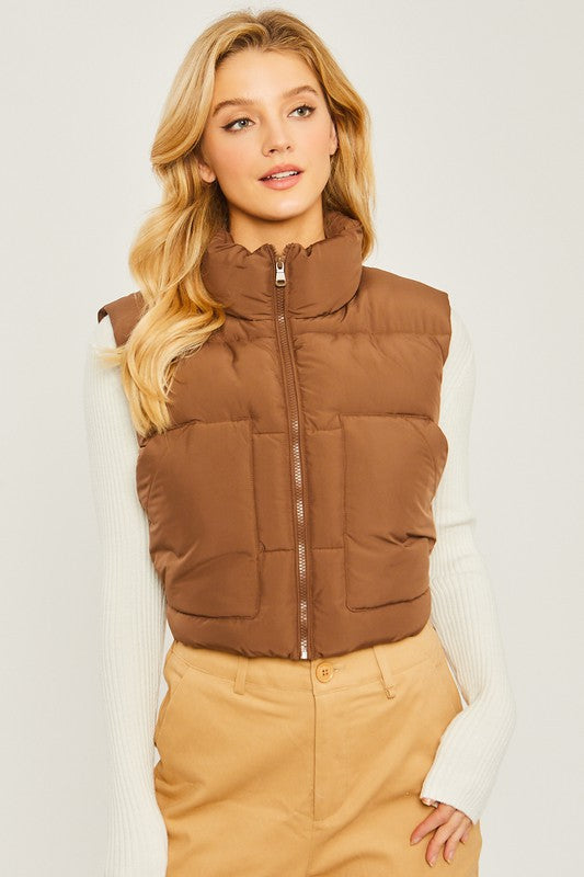 Puffer Vest With Pockets - Jake J Shop