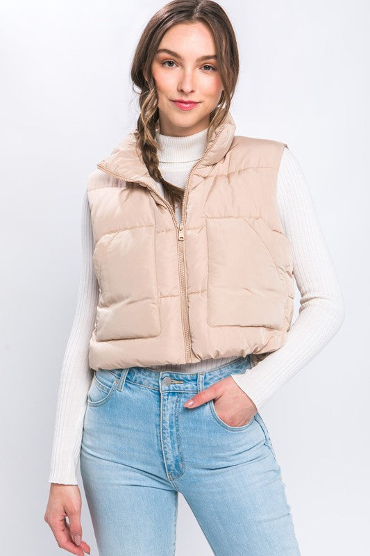 Puffer Vest With Pockets - Jake J Shop