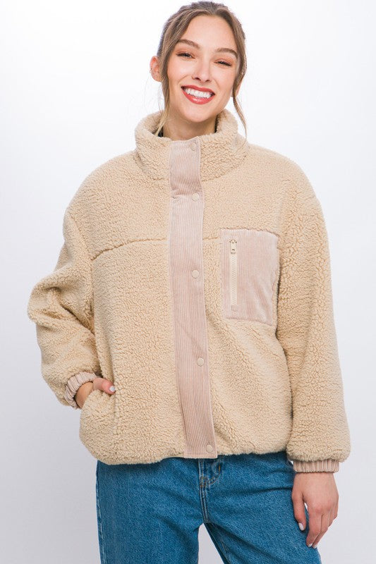 Sherpa Puffer Jacket - Jake J Shop