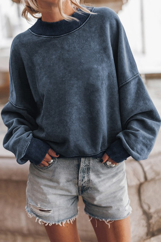 Mineral Washed Acid dye Sweatshirt Pullover - Jake J Shop