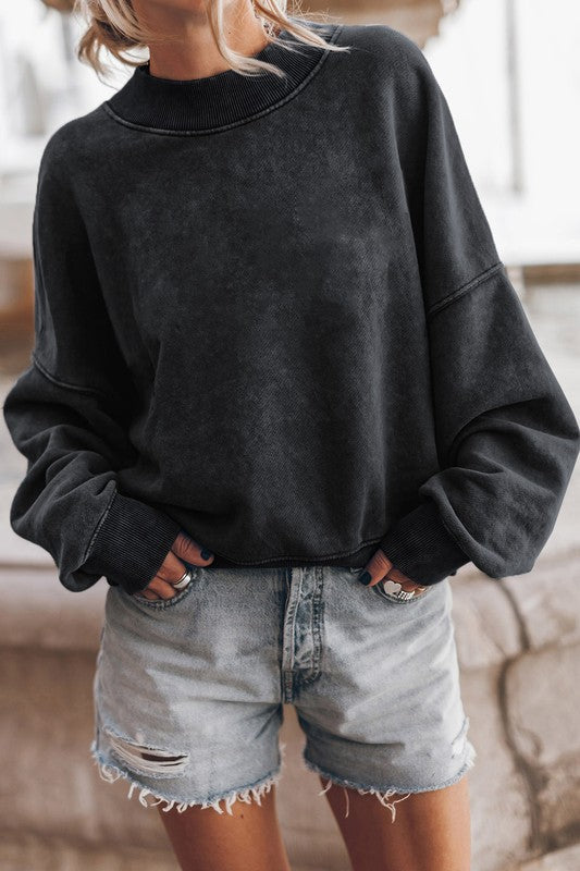 Mineral Washed Acid dye Sweatshirt Pullover - Jake J Shop