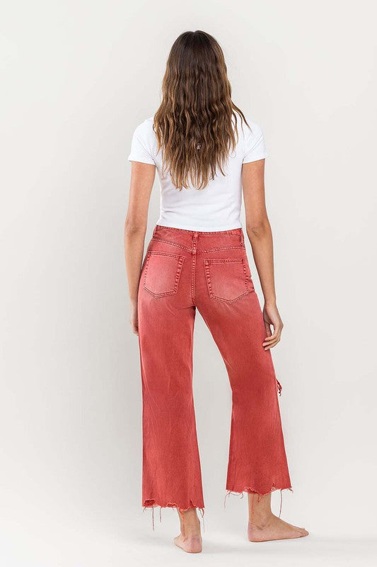 90s Vintage Crop Flare Jeans