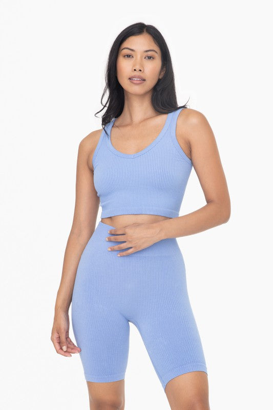 Ribbed Seamless Cropped Tank Top - Jake J Shop