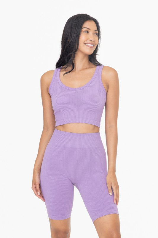 Ribbed Seamless Cropped Tank Top - Jake J Shop