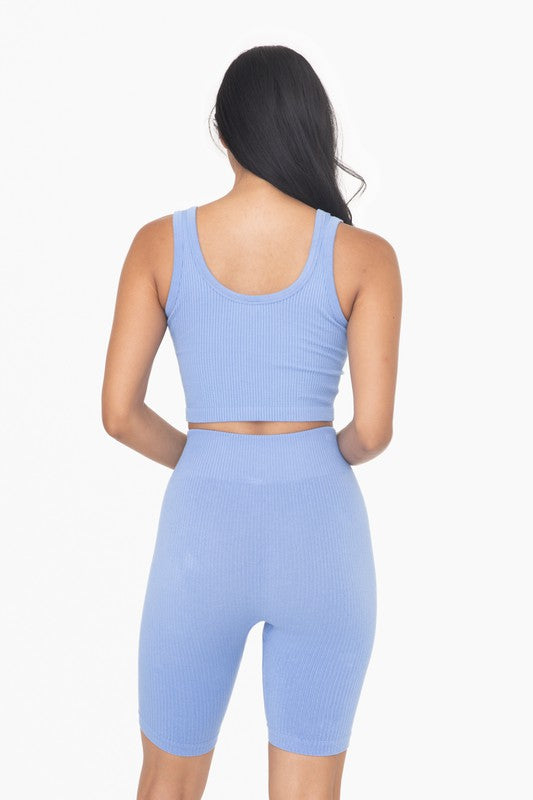 Ribbed Seamless Cropped Tank Top - Jake J Shop