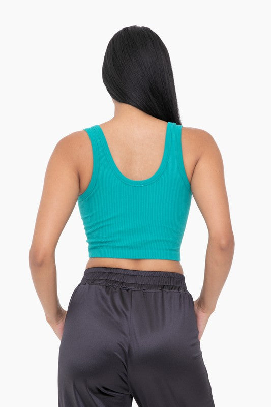 Ribbed Seamless Cropped Tank Top - Jake J Shop