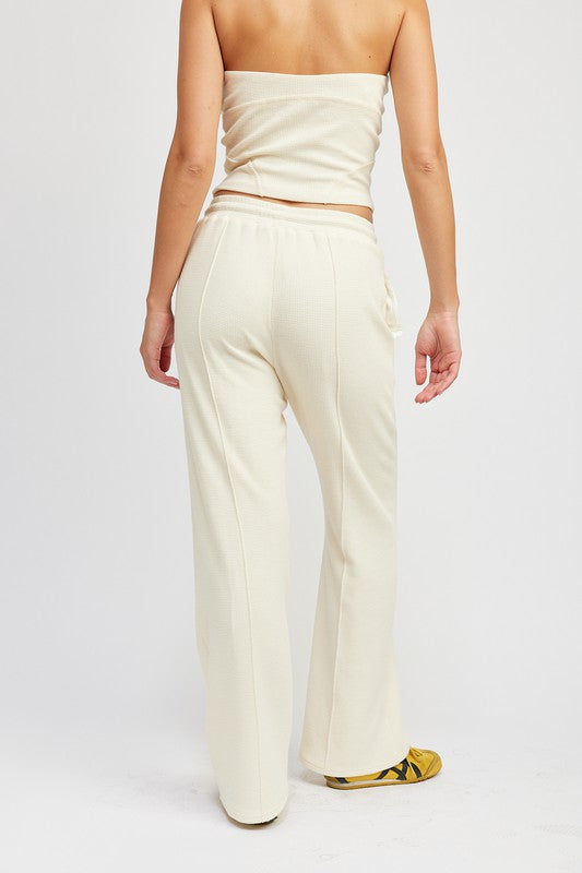 HIGH WAIST PANTS WITH DRAWSTRINGS - Jake J Shop