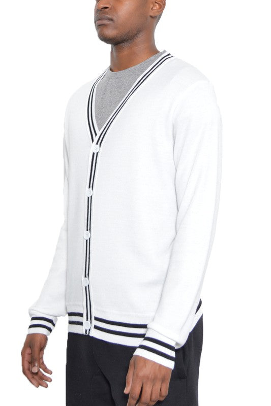 TWO STRIPE CARDIGAN - Jake J Shop