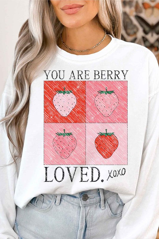 YOU ARE BERRY LOVED GRAPHIC SWEATSHIRT - Jake J Shop