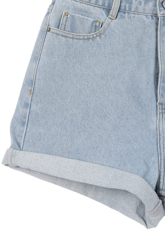 roll up denim shorts - Jake J Shop