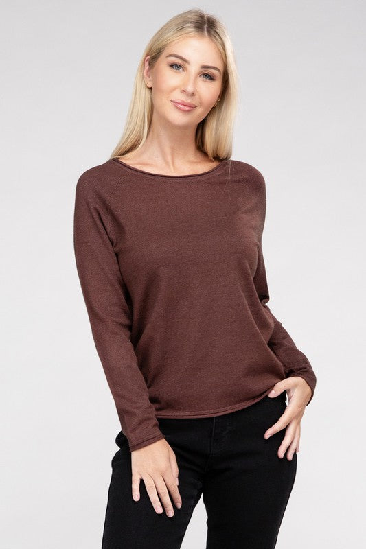 Viscose Round Neck Basic Sweater