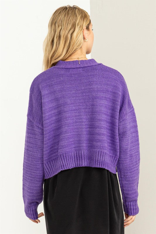 Cute Mood Crop Shoulder Cropped Cardigan Sweater - Jake J Shop