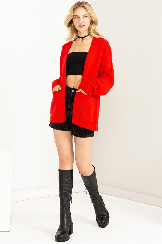 True Story Open Front Cardigan Sweater - Jake J Shop