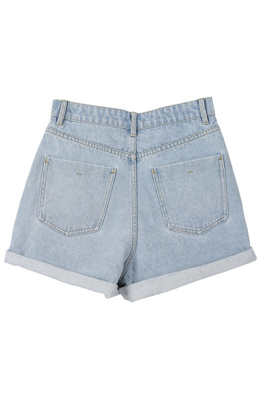 roll up denim shorts - Jake J Shop