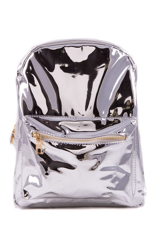 METALLIC PU LEATHER BACKPACK - Jake J Shop