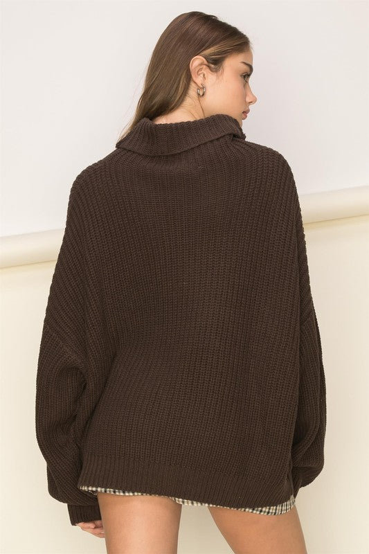 Cuddly Cute Turtleneck Oversized Sweater - Jake J Shop