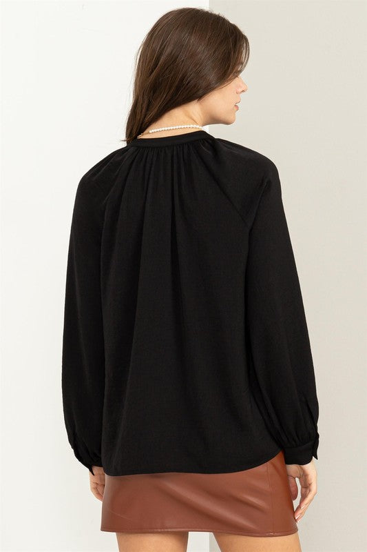 Long Sleeve Ruffle Blouse